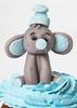 Newborn Elephant Cupcake