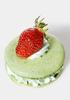 Mint Macarons with Strawberries