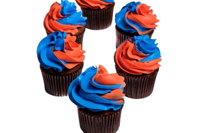 Red-and-blue Cupcakes